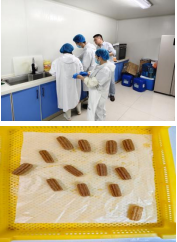 面食車間進(jìn)行新產(chǎn)品研發(fā)